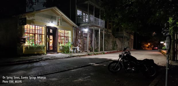 Night on Spring Street Eureka Springs Arkansas